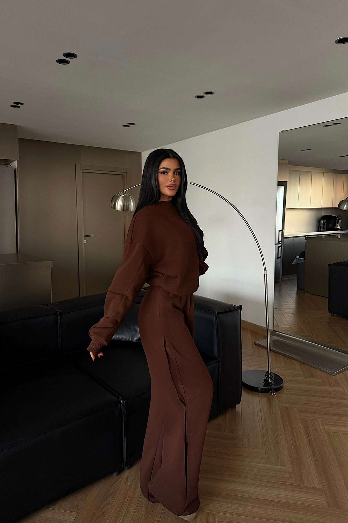 Kahverengi Valenty Eşofman Takımı ATE-4160