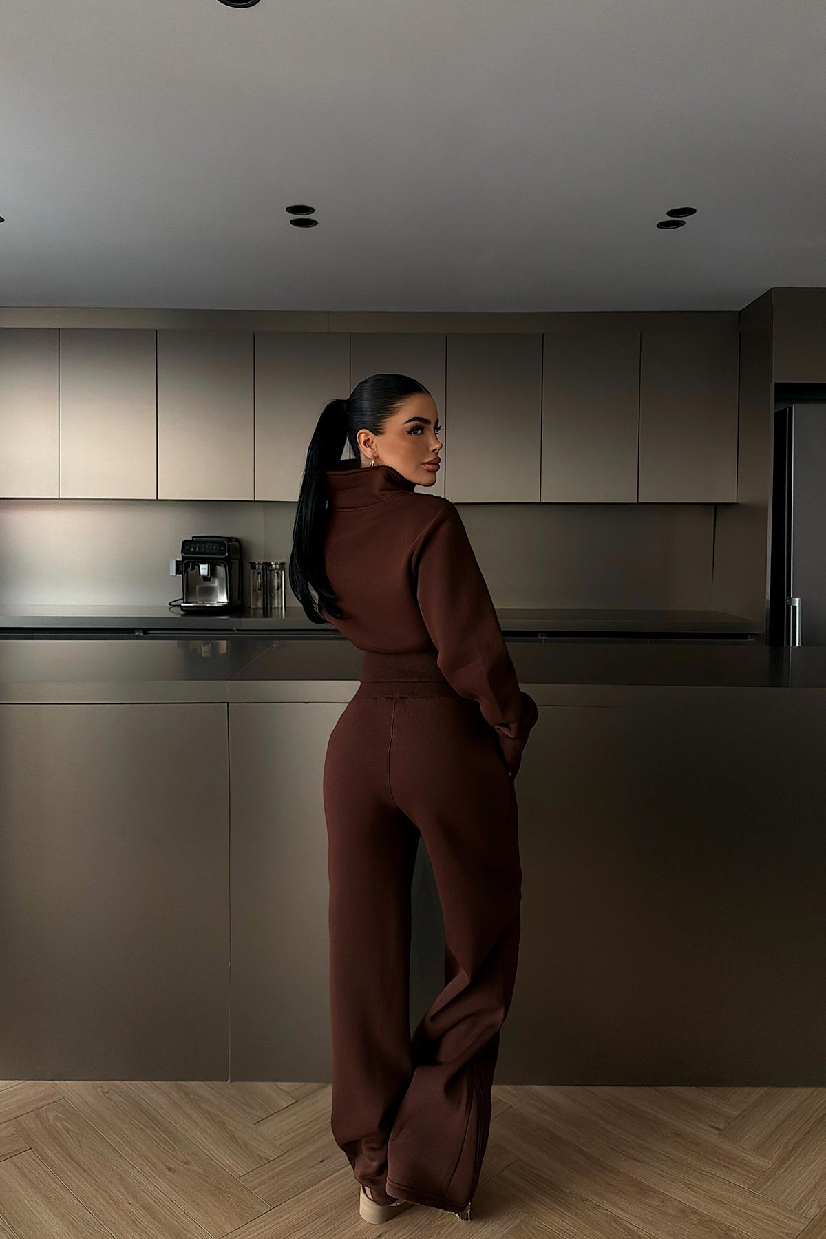 Kahverengi Belleza Eşofman Takımı ATE-4297