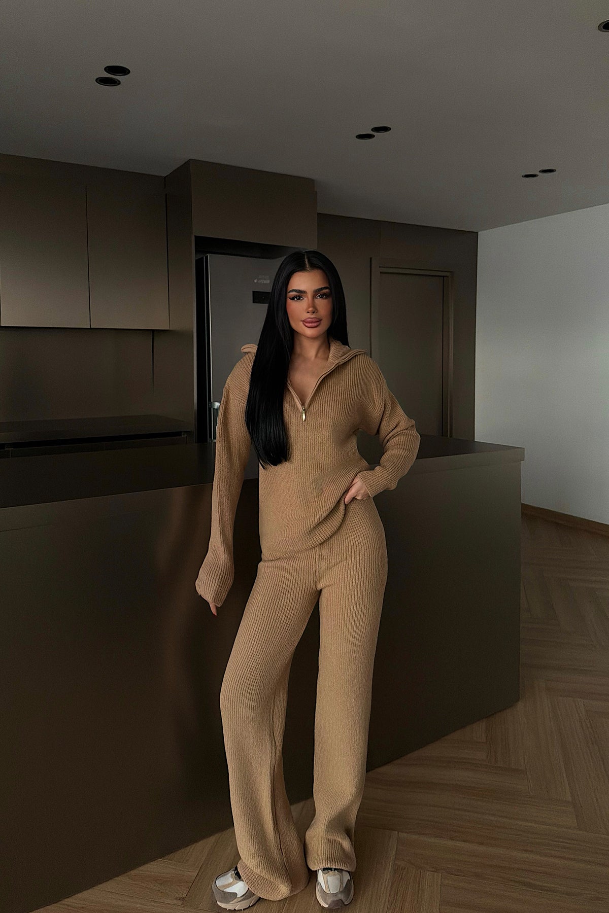 Kahverengi Nalani Triko Takım ATE-4265