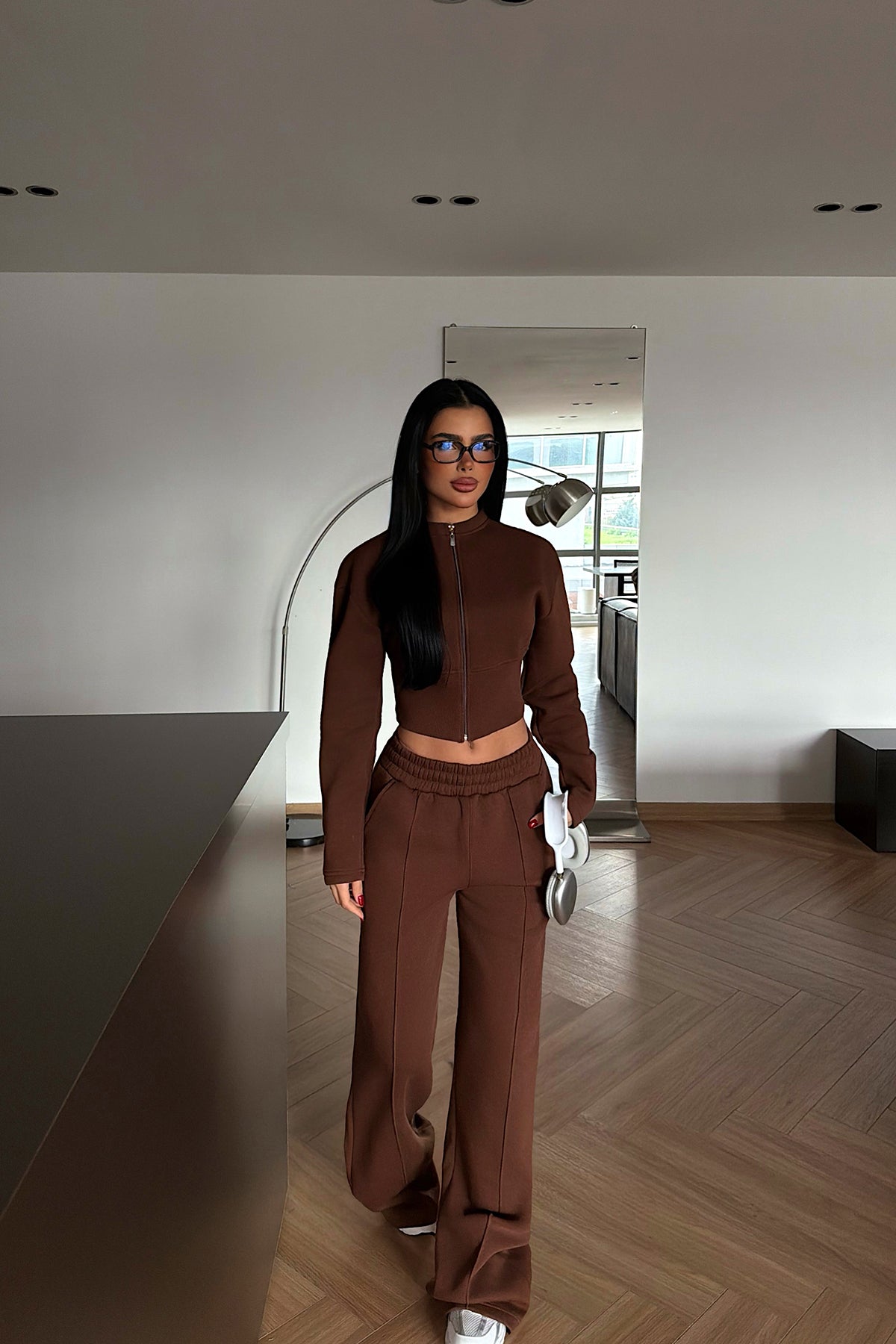 Kahverengi Doutzen Eşofman Takımı ATE-4135