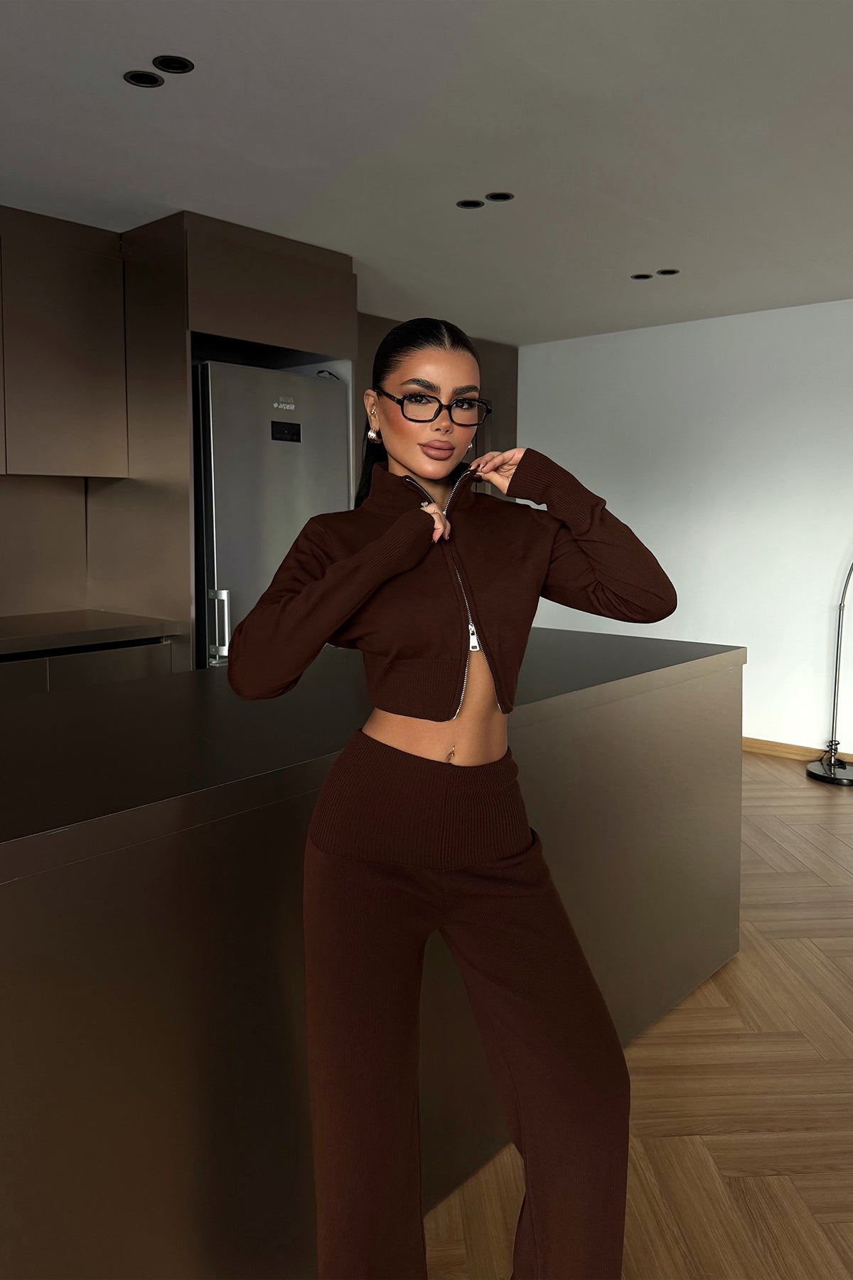 Kahverengi Zenxy takım ATE-4148