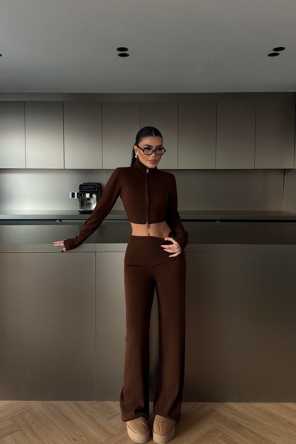 Kahverengi Zenxy takım ATE-4148