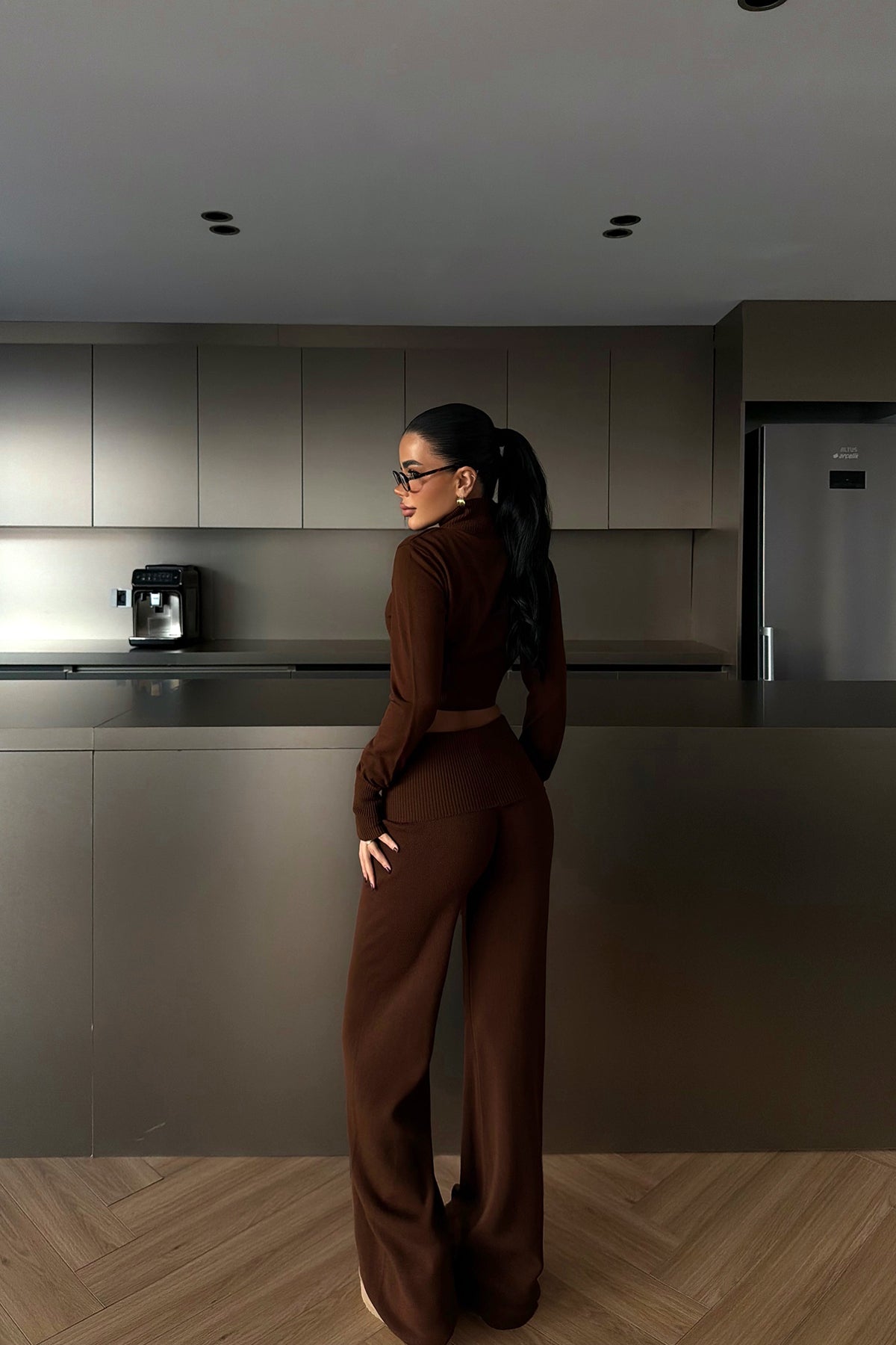 Kahverengi Zenxy takım ATE-4148