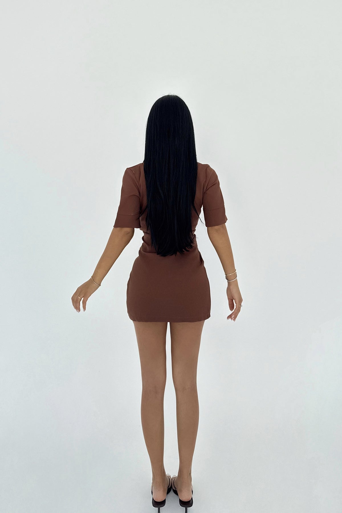 Kahverengi Chriselda Elbise ATE-2023