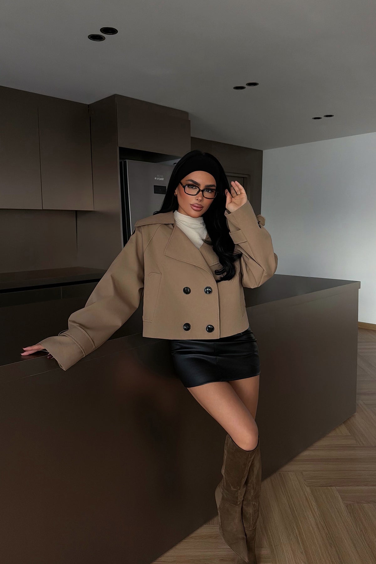 Kahverengi Klarris Trençkot ATE-4200