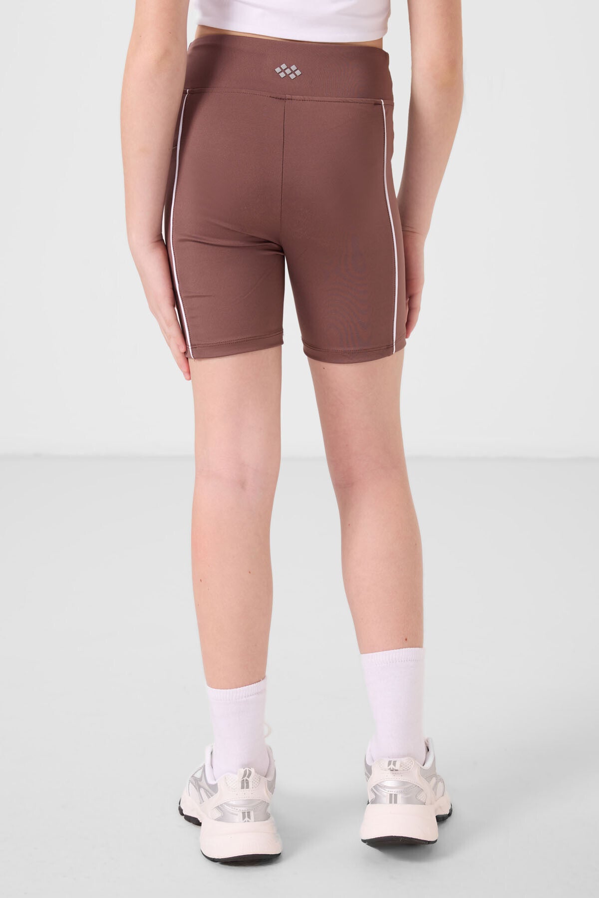 Kahverengi Esnek Standart Fit Basic Performans Kız Çocuk Tayt - 75189