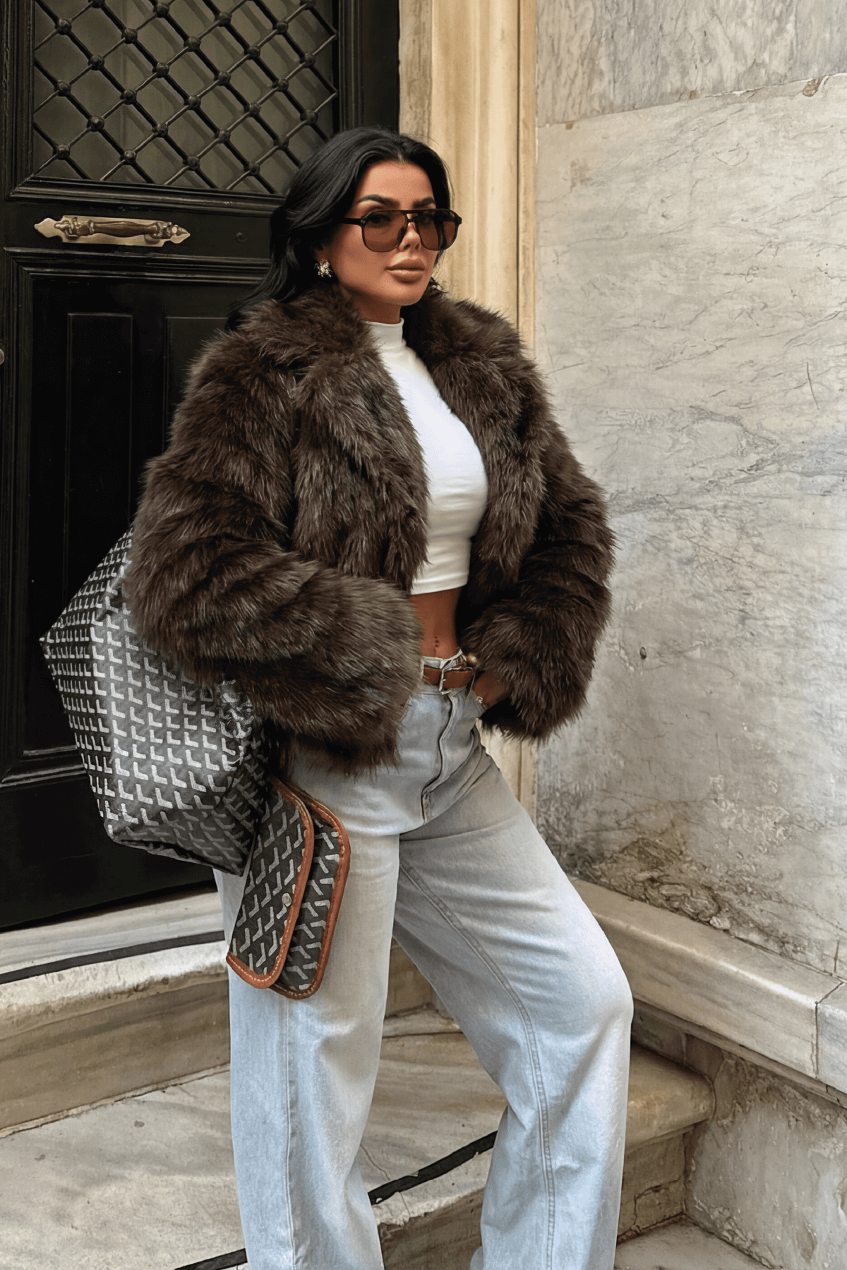 Kahverengi Rufina Kürk ATE-4606