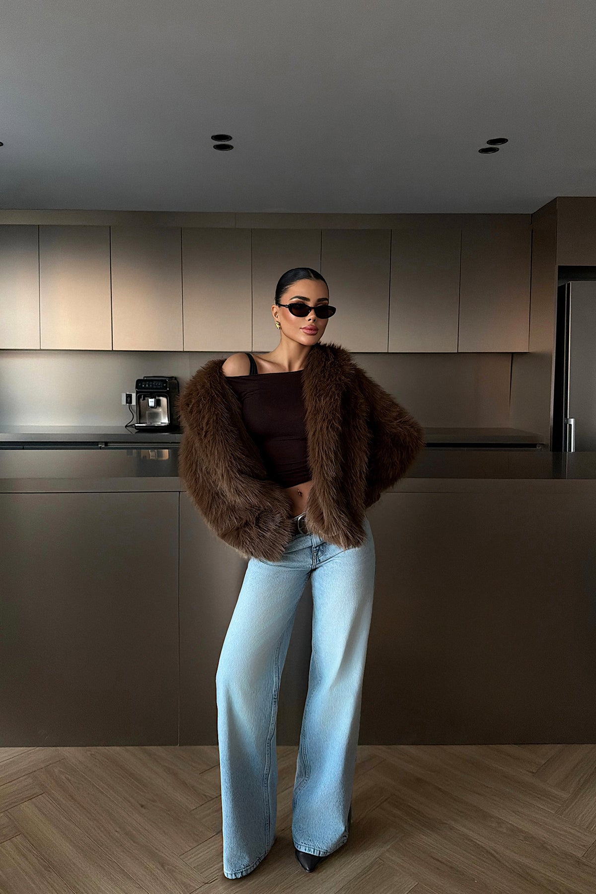 Kahverengi Rufina Kürk ATE-4606