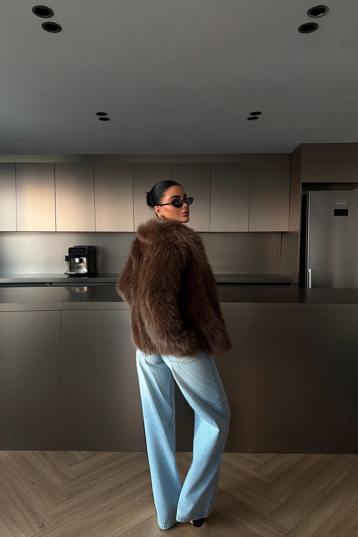 Kahverengi Rufina Kürk ATE-4606