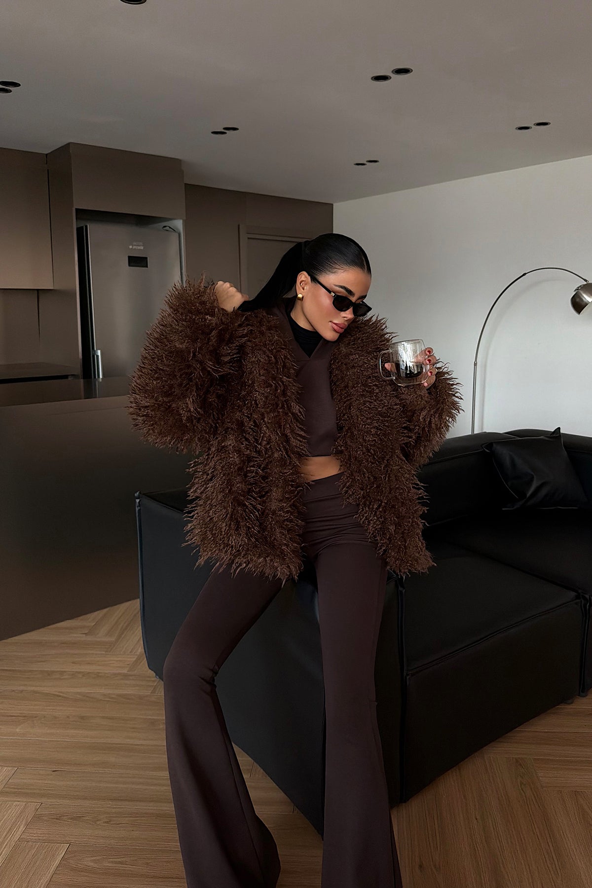 Kahverengi Mayfair kürk ATE-4318