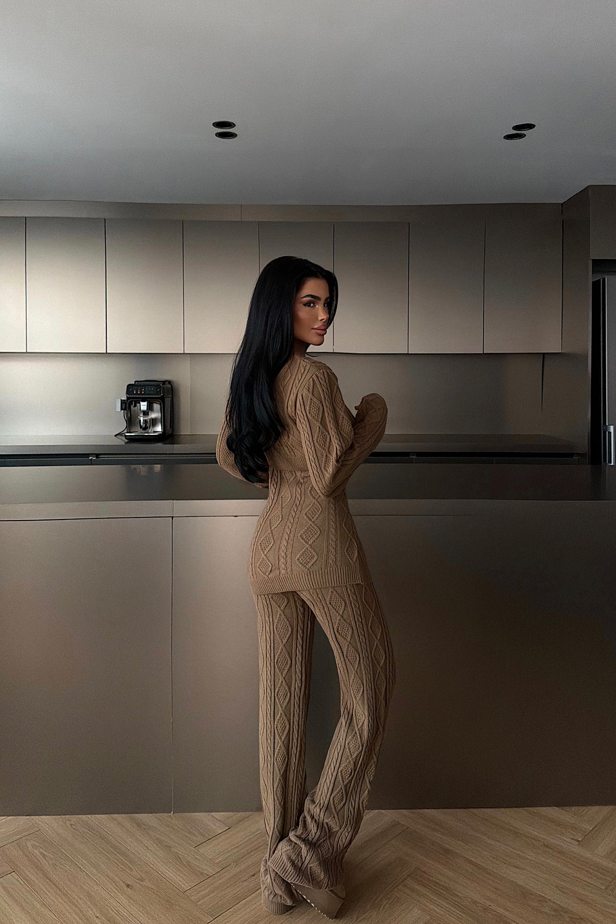 Kahverengi Mangan Triko Takım ATE-4406