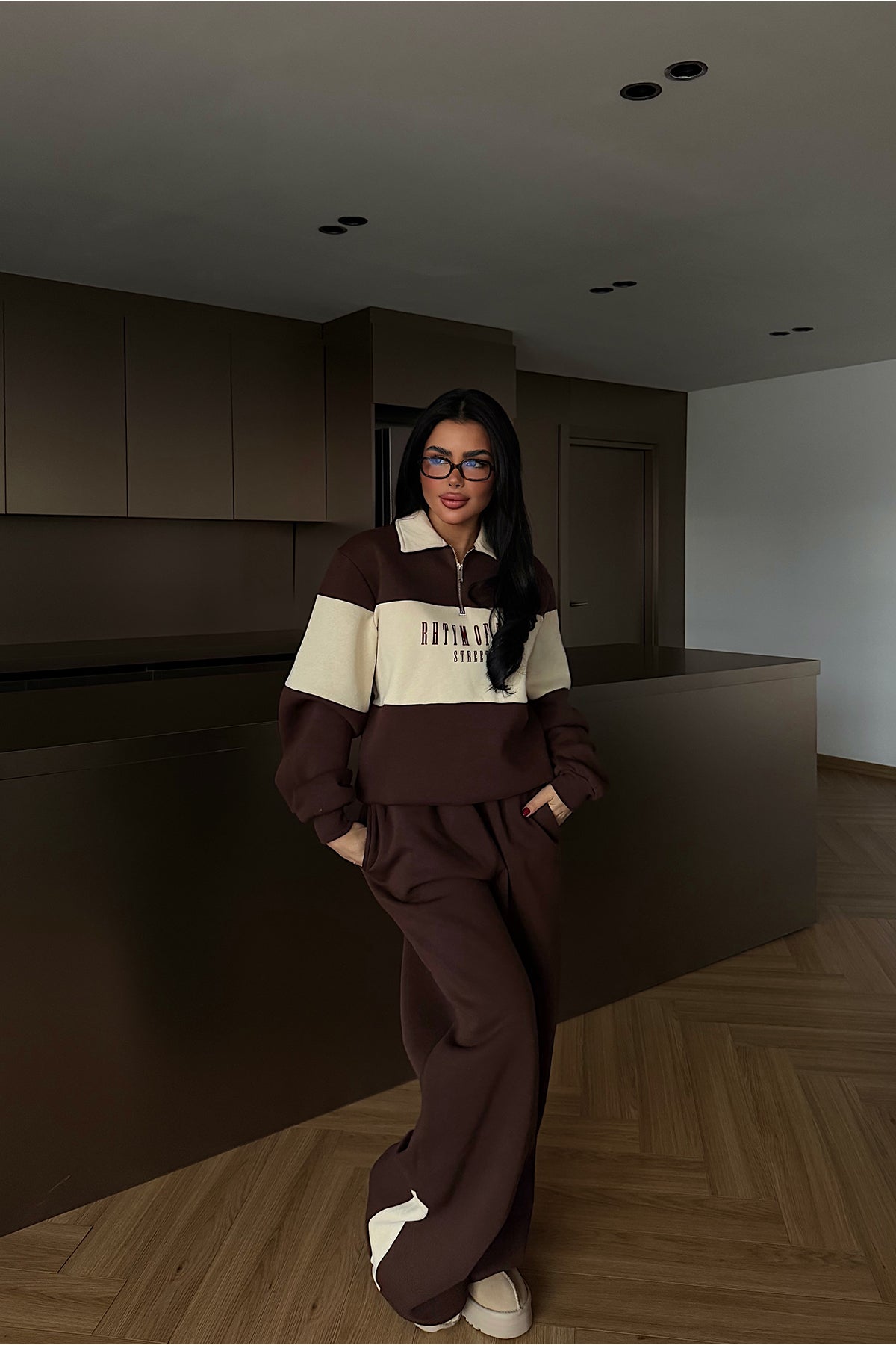 Kahverengi Svanny Eşofman Takımı ATE-4322