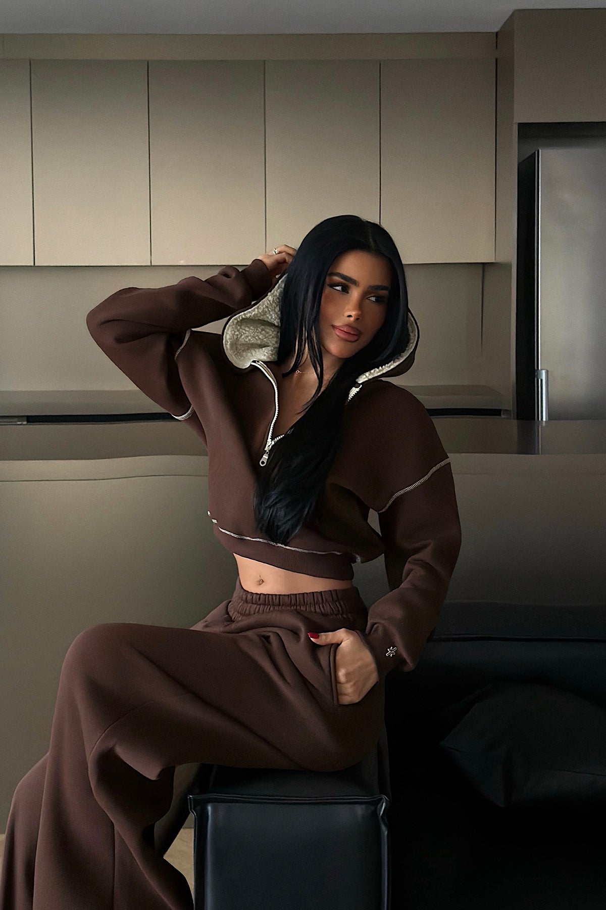 Kahverengi Mattie Eşofman Takımı ATE-4313