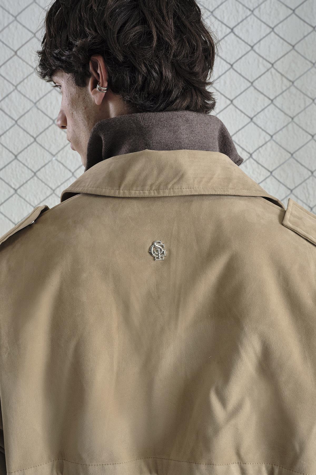 KEMERLİ REGULAR FIT SÜET BEJ TRENÇKOT