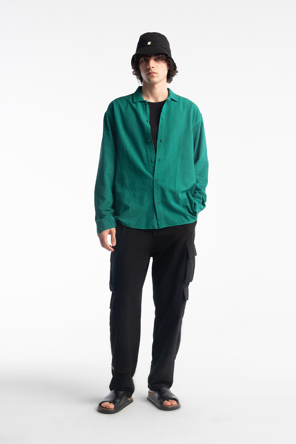 KETEN GÖMLEK - YEŞİL M