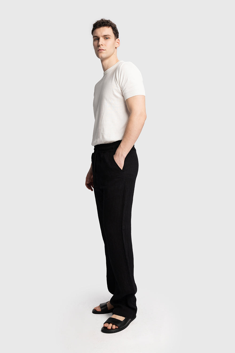 Kırışık Görünümlü Pantolon