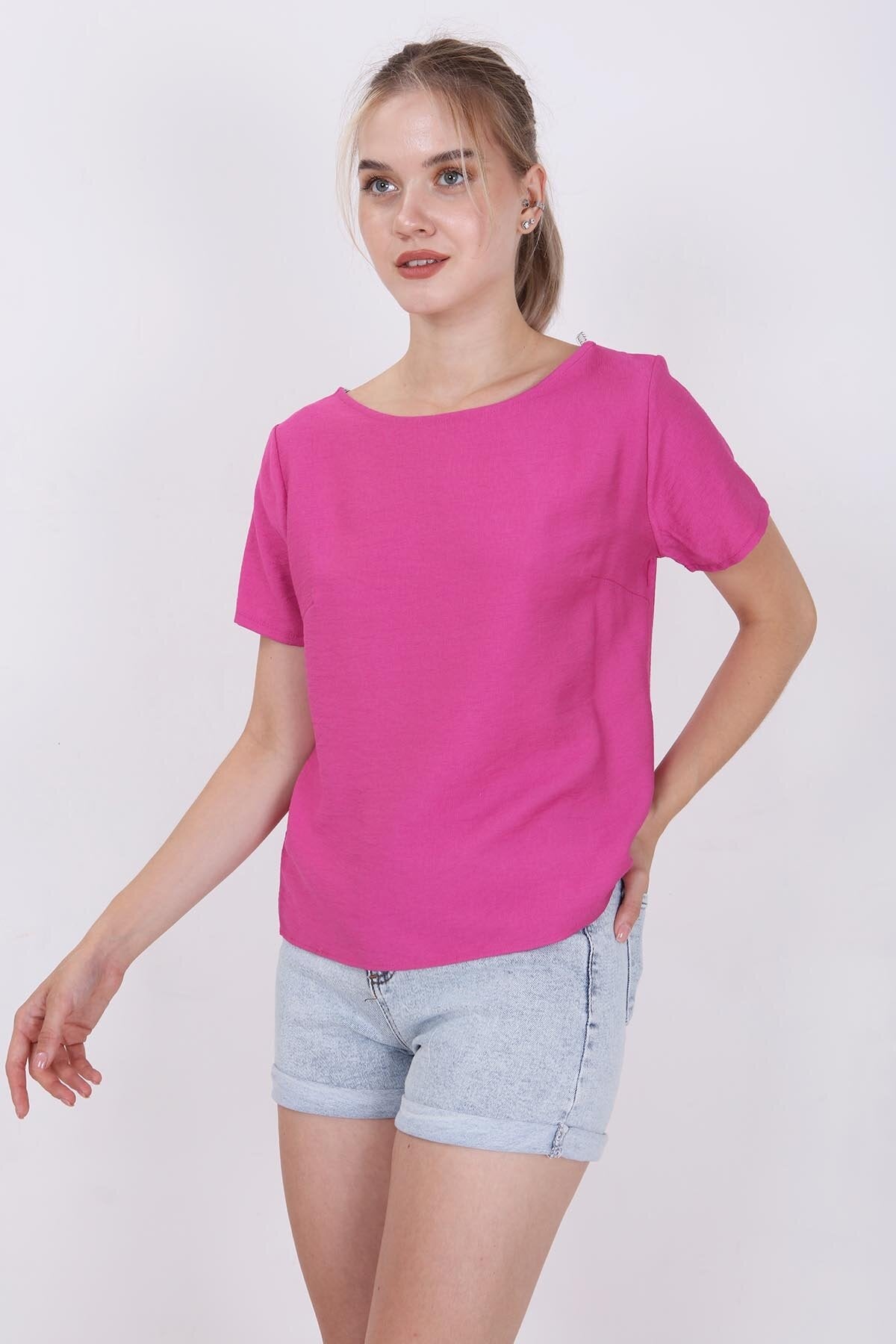 Kısa Kollu Crop Bluz