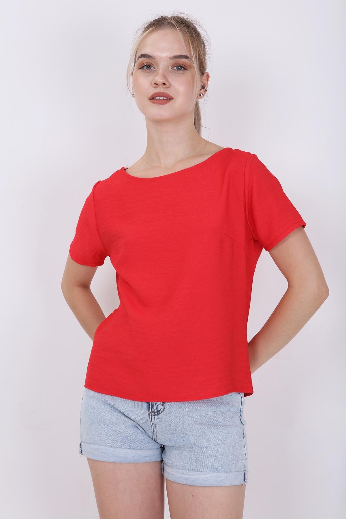 Kısa Kollu Crop Bluz