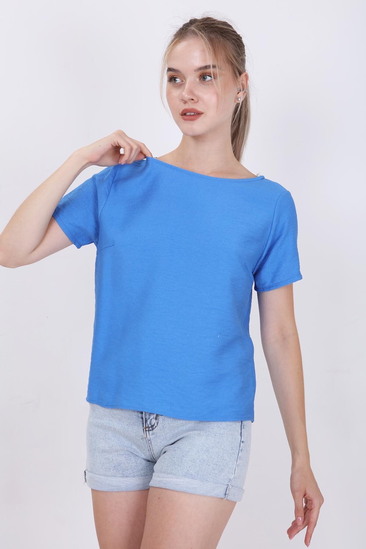 Kısa Kollu Crop Bluz