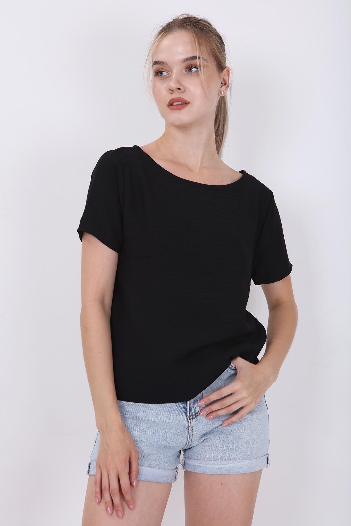 Kısa Kollu Crop Bluz