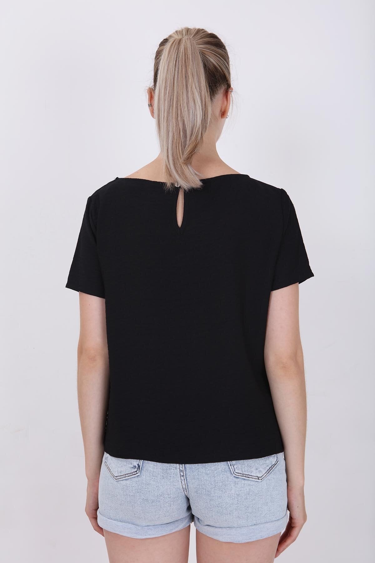 Kısa Kollu Crop Bluz