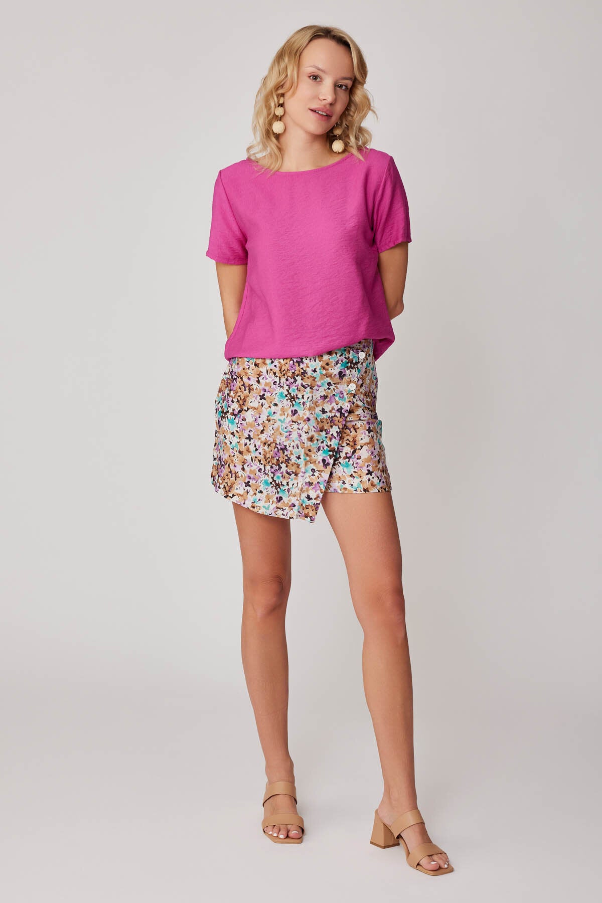 Kısa Kollu Crop Bluz