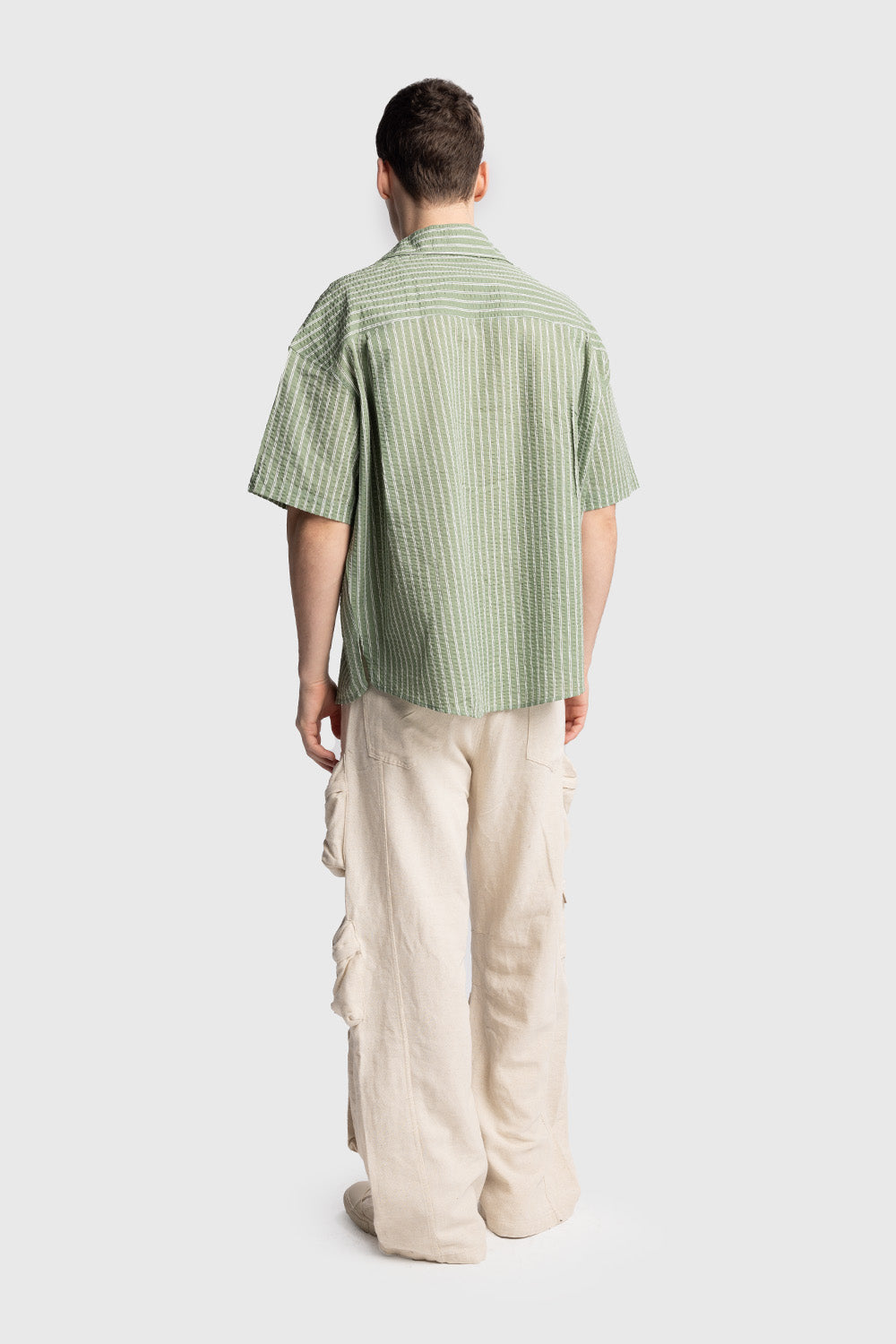 KISA KOLLU GOFRE GÖMLEK - HAKİ S