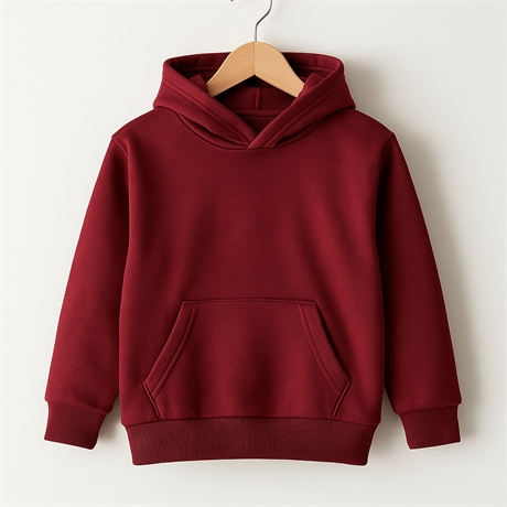 Kız Çocuk Basic Oversize Sweatshirt Bordo S