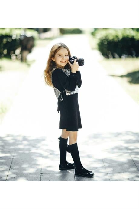 Kız Çocuk Bordo Pul Payet Bolerolu Kadife Abiye Elbise GRİ 4 Yaş