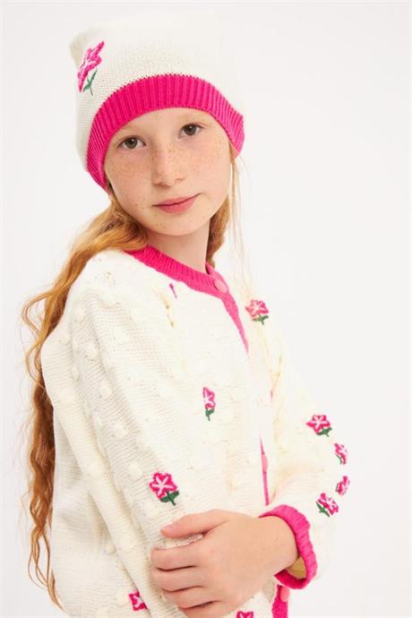 Kız Çocuk Çiçek İşlemeli Takım Pembe 2 Yaş