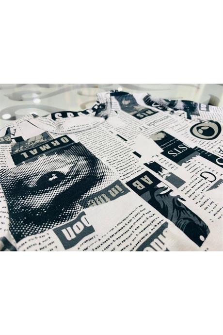 Kız Çocuk Desenli Crop Body Geniş Paça Gri Kot Pantolon 2'li Takım Gri 12 Yaş