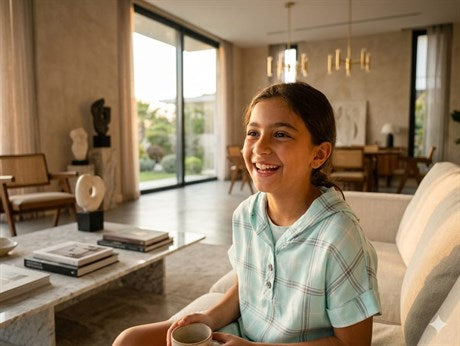 Kız Çocuk Ekose Kareli Kapüşonlu Düğmeli Kısa Kollu Gömlek