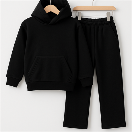 Kız Çocuk Eşofman Takımı Siyah 4 Yaş