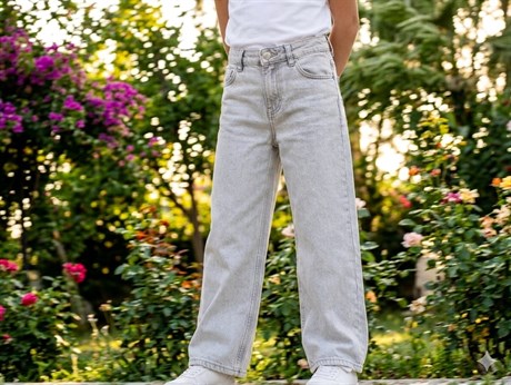 Kız Çocuk Füme Kot Pantolon