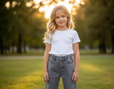 Kız Çocuk Füme Kot Pantolon Gri 6 Yaş