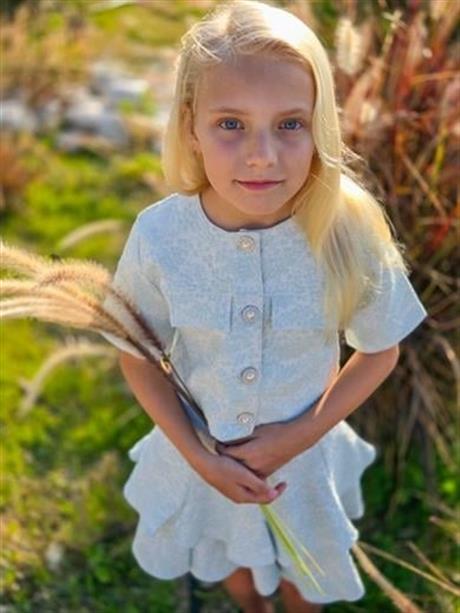 Kız Çocuk Kısa Kollu Cepli Takım Yeşil 8 Yaş