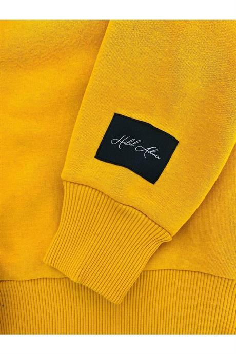 Kız Çocuk Kot Yakalı Şardonlu Sweatshirt Piliseli Kot Etek 2'li Takım
