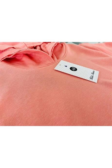 Kız Çocuk Oversize 3 Iplik Ikili Eşofman Takım Somon 10 Yaş