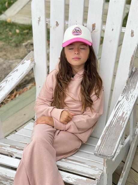 Kız Çocuk Oversize 3 Iplik Ikili Eşofman Takım Krem 14 Yaş