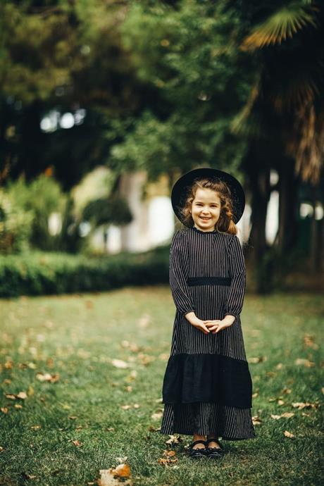 Kız Çocuk Pamuk Viskon Uzun Elbise SİYAH 12 Yaş