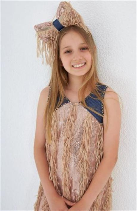 KIZ ÇOCUK PUL PAYET PÜSKÜLLÜ GÜNLÜK ABİYE ELBİSE Bej 6 Yaş