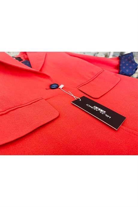 Kız Çocuk Renkli Blazer Ceket Turuncu 14 Yaş