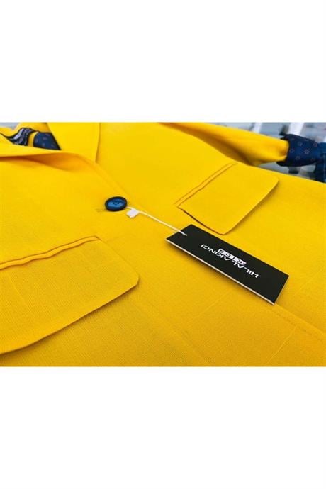 Kız Çocuk Renkli Blazer Ceket Sarı 6 Yaş