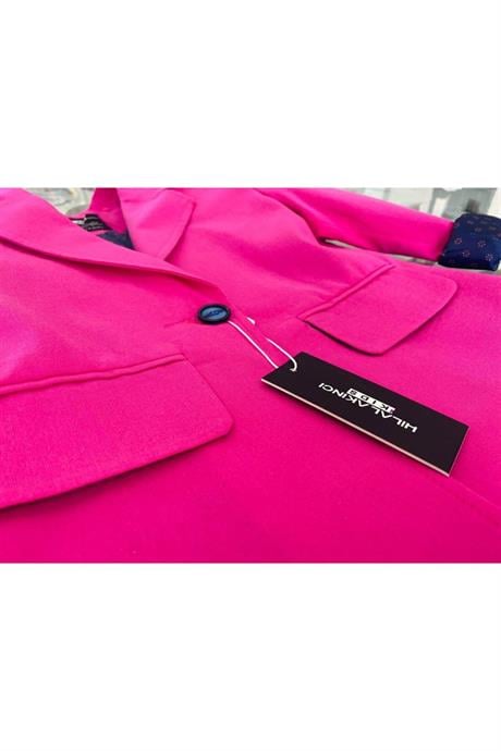 Kız Çocuk Renkli Blazer Ceket Fuşya 10 Yaş