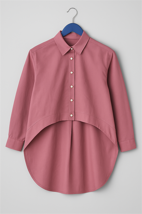 Kız Çocuk Uzun Kollu Gömlek Pembe 6 Yaş