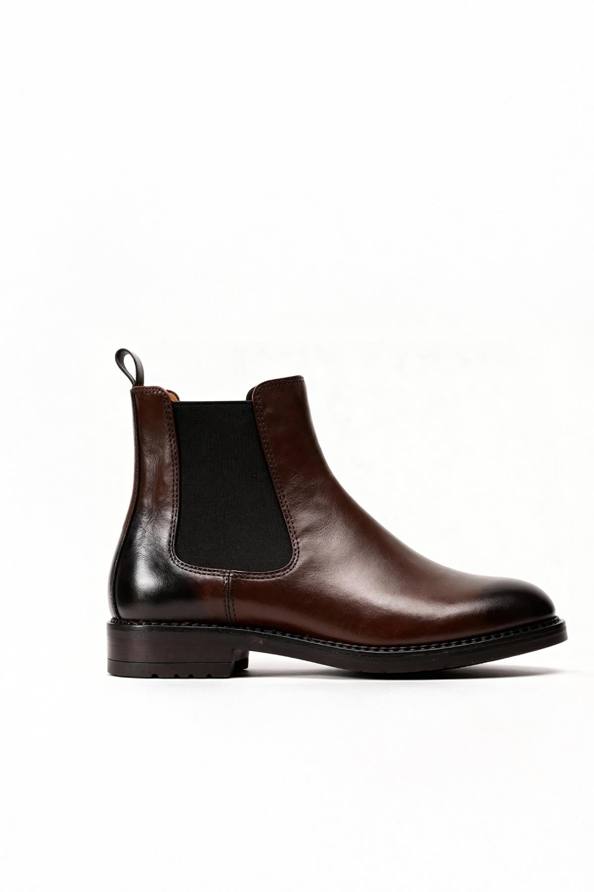 KLASİK DERİ KAHVERENGİ BOT