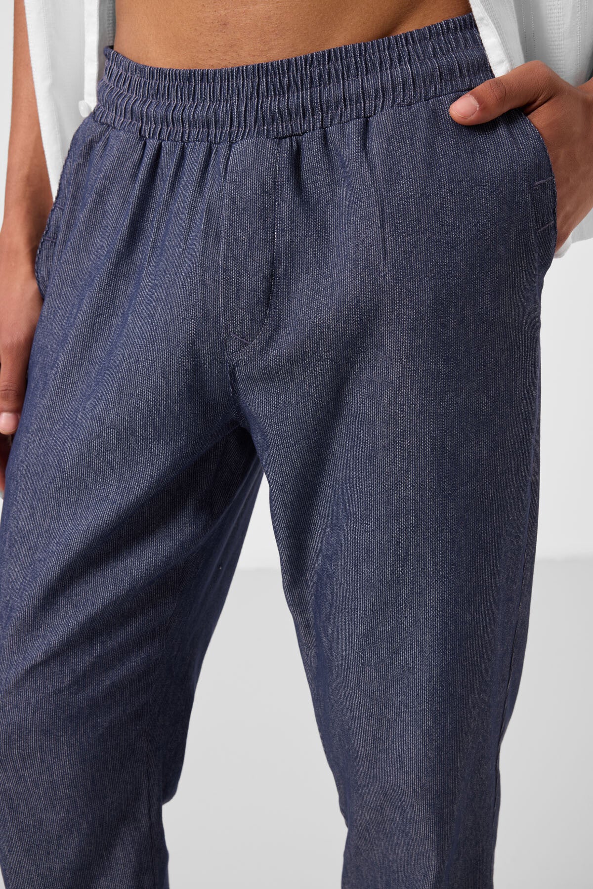 Kot Lacivert Standart Fit Dokuma Hafif Esnek Chino Erkek Pantolon - 82176