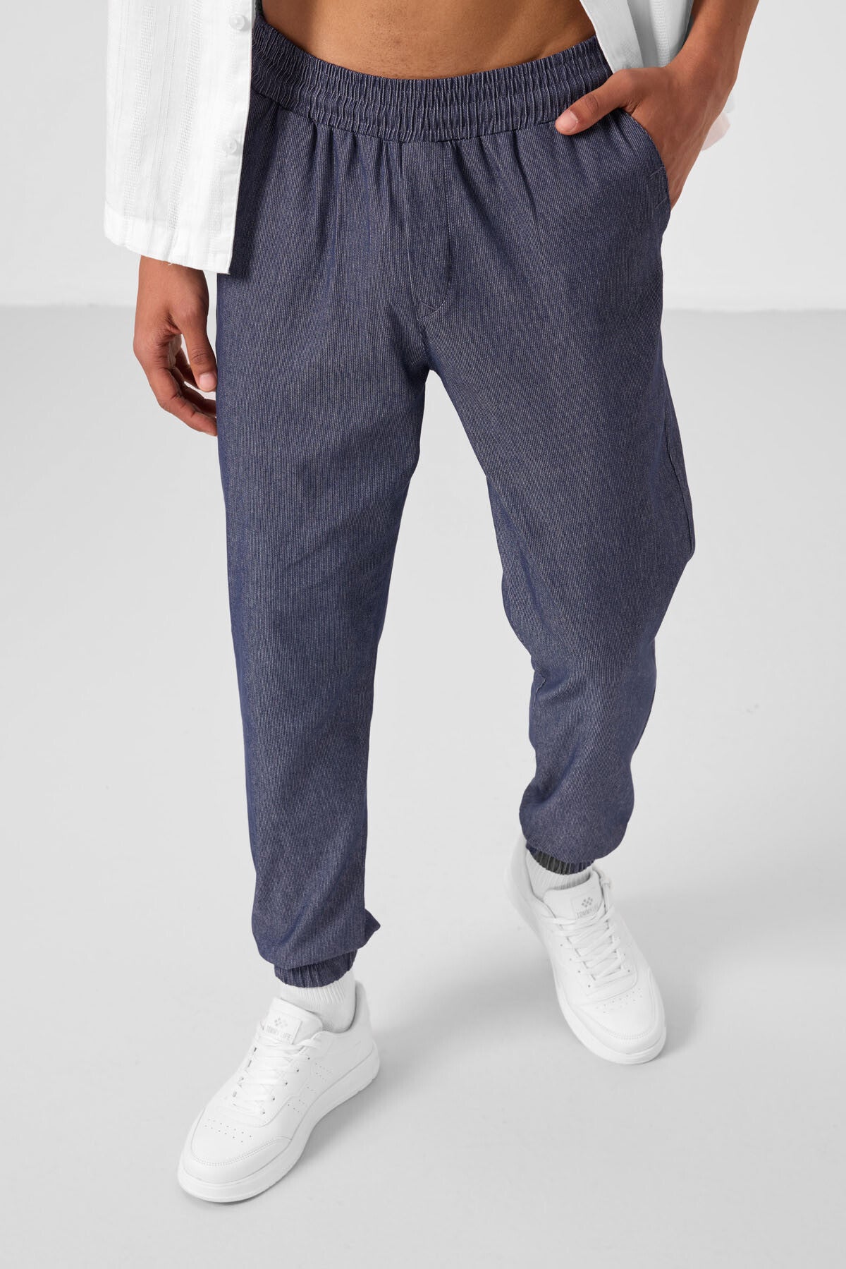 Kot Lacivert Standart Fit Dokuma Hafif Esnek Chino Erkek Pantolon - 82176