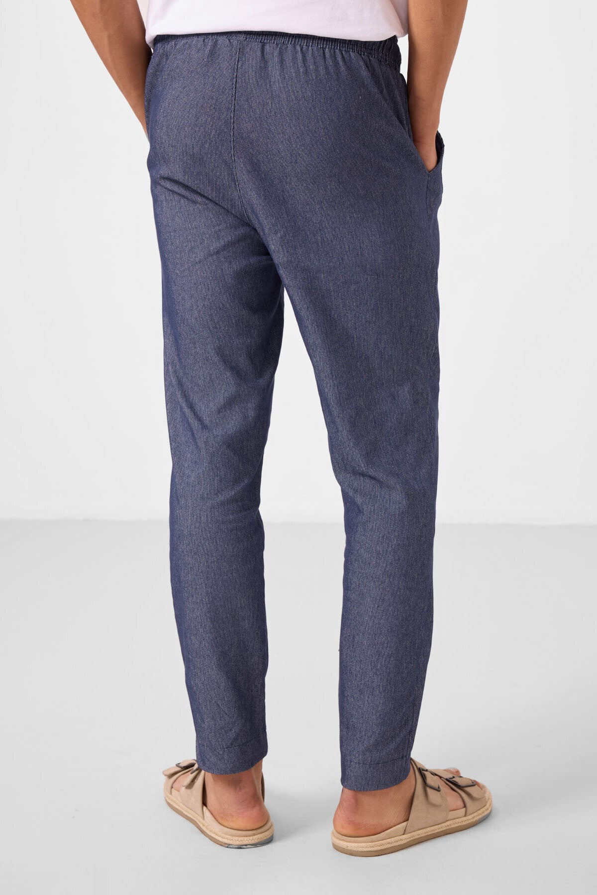 Kot Lacivert Standart Fit Dokuma Hafif Esnek Chino Erkek Pantolon - 82177