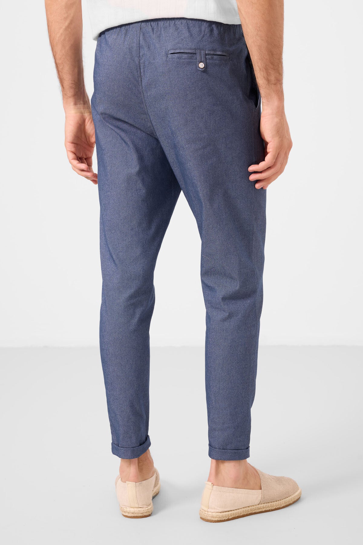 Kot Lacivert Standart Fit Dokuma Hafif Esnek Chino Erkek Pantolon - 82178